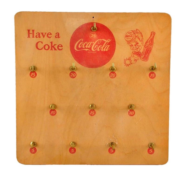 1940S COCA - COLA RING TOSS GAME.                
