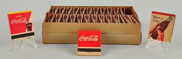 FULL BOX OF 1950S COCA - COLA MATCH BOOKS.       