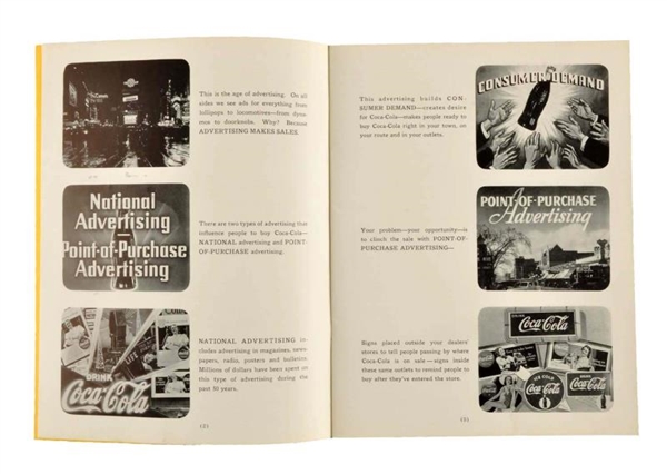 1940 COCA - COLA ADVERTISING GUIDE BOOK.          