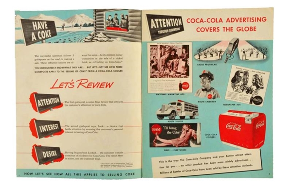 1940S COCA - COLA WESTINGHOUSE COOLERS BOOKLET.  