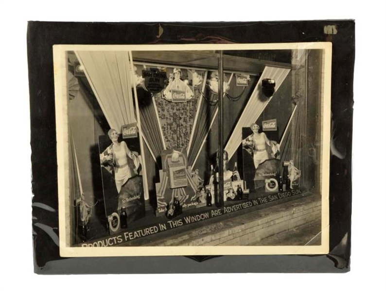 1920S COCA - COLA STORE WINDOW PHOTOGRAPH.       