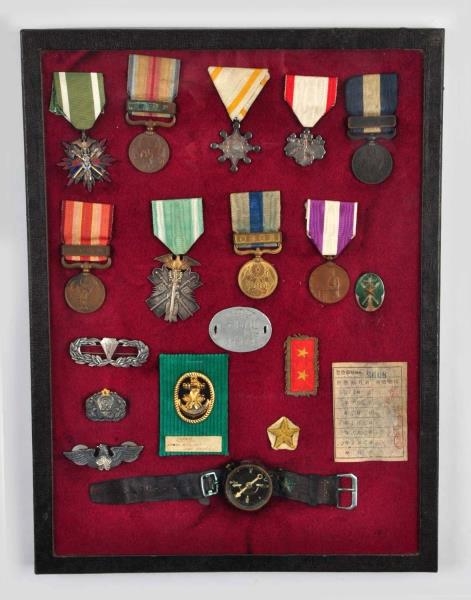 LOT OF 18: JAPANESE WAR MEDALS AND RIBBONS.       