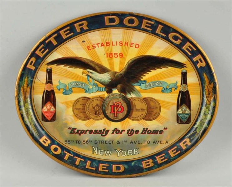 PETER DOELGER BEER ADVERTISING TRAY.              