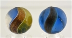 LOT OF 2: RIBBON LUTZ MARBLES.                    