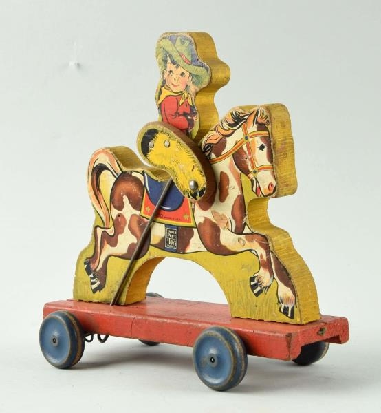 FISHER PRICE PAPER ON WOOD NO 430 BUDDY BRONCO TOY