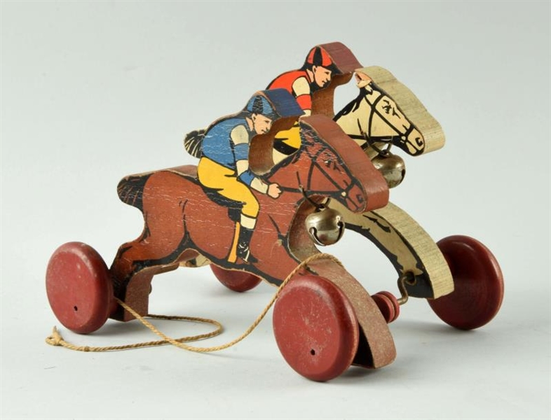 FISHER PRICE PAPER ON WOOD NO. 760 RACING PONY.   