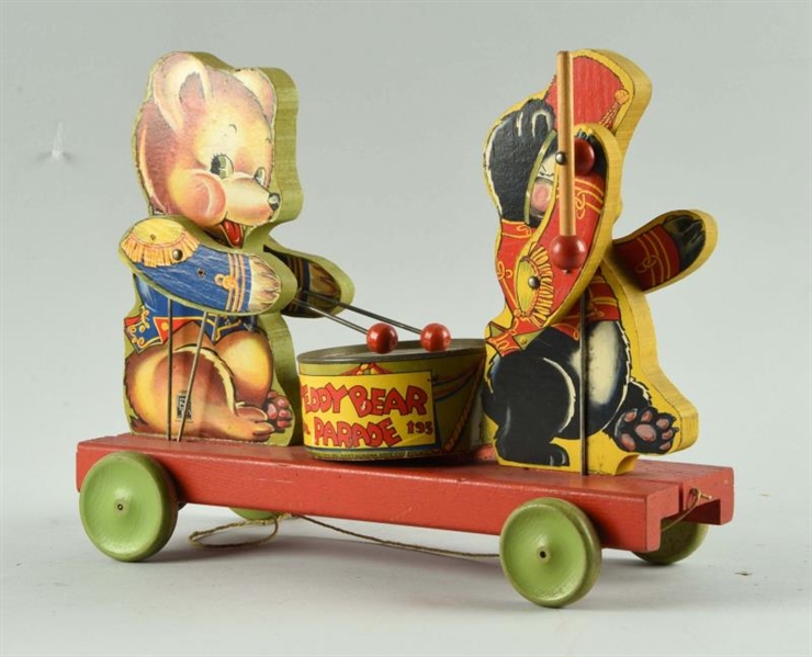FISHER PRICE PAPER ON WOOD NO. 195 TEDDY BEAR.    