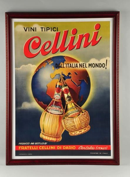 CELLINI ITALIAN WINE SIGN.                        