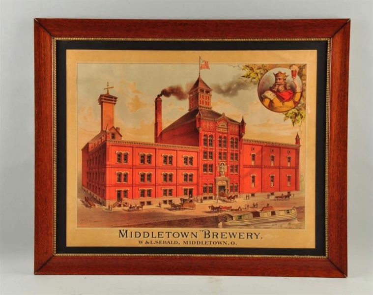 MIDDLETOWN BREWERY FACTORY PAPER SIGN.            