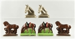 LOT OF 3: HORSE BOOKEND SETS.                     