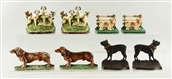 LOT OF 4: CAST IRON ASSORTED DOG BOOKENDS.        