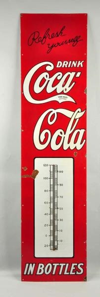 VERY RARE COCA-COLA PORCELAIN THERMOMETER SIGN.   