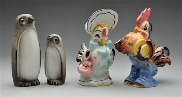 LOT OF 4: CALIFORNIA POTTERY FIGURES.             