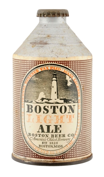 BOSTON LIGHT ALE CROWNTAINER BEER CAN.            