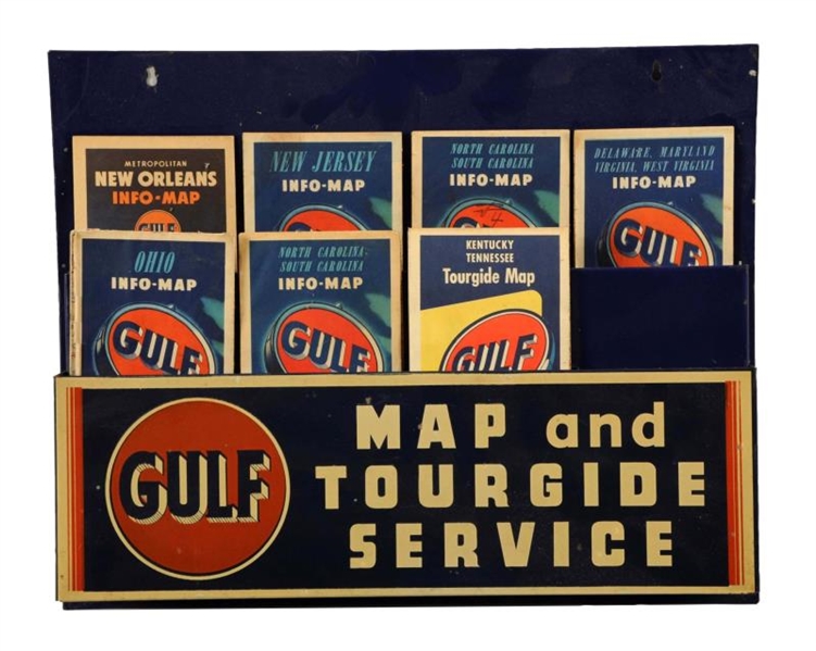 GULF MAP AND TOURING SERVICE RACK.                