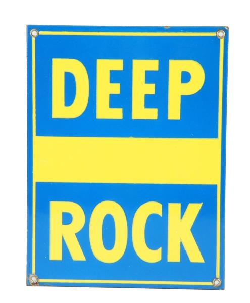 DEEP ROCK (BLUE) PORCELAIN SIGN.                  
