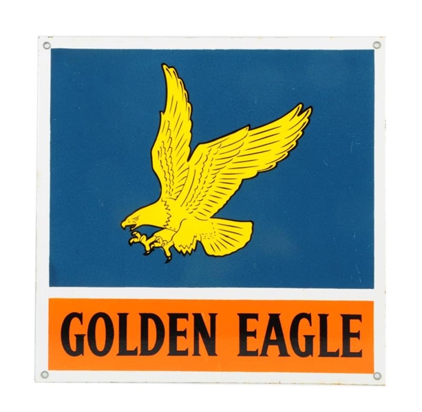 GOLDEN EAGLE (GASOLINE) PORCELAIN SIGN.           