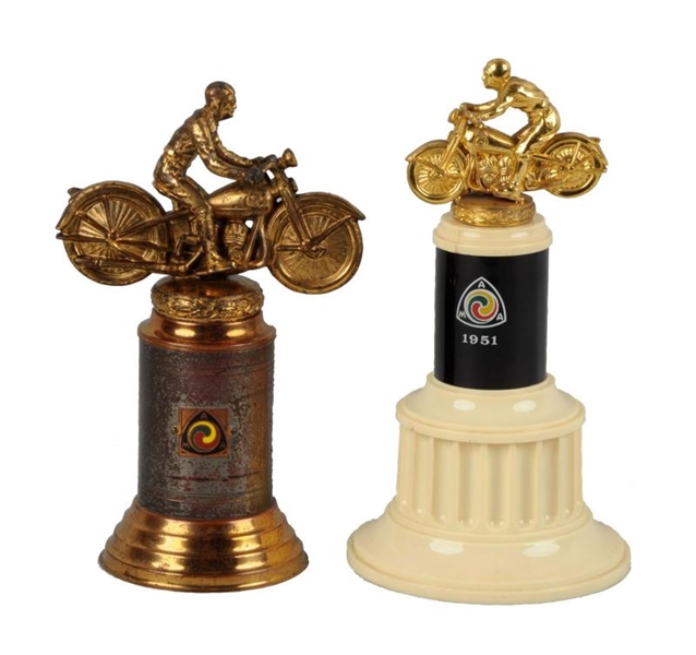 LOT OF 2: AMA MOTORCYCLE TROPHIES.                