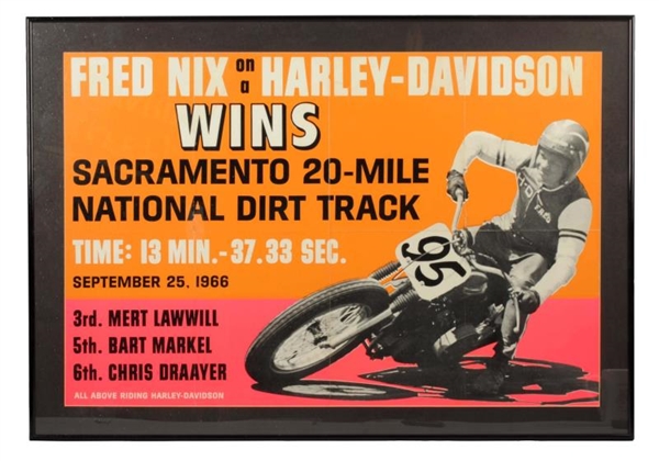 1966 HARLEY-DAVIDSON MOTORCYCLE POSTER.           