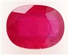 UNSET OVAL CUT SYNTHETIC RUBY.                    
