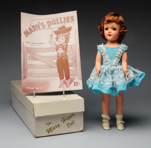 1950S MINT IN BOX 14" H.P. MARY HOYER DOLL.       