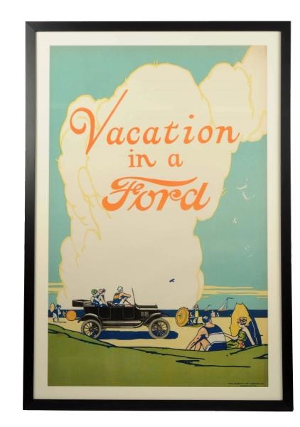 VACATION IN A FORD POSTER.                        