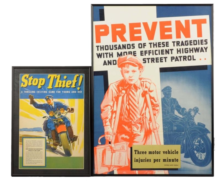 LOT OF 2: MOTORCYCLE SAFETY POSTERS.              