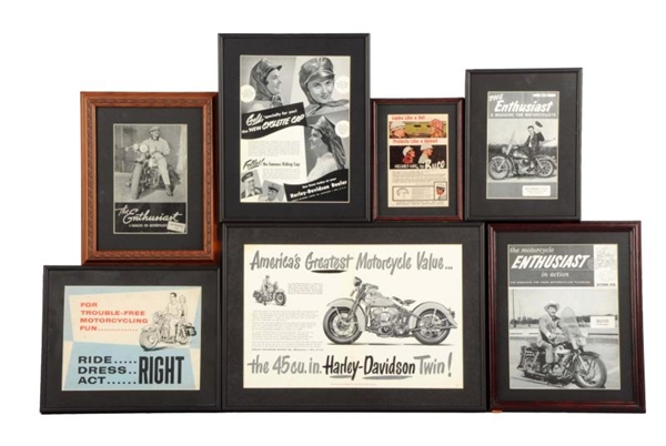 LOT OF 7:  HARLEY-DAVIDSON ADVERTISING PIECES.    