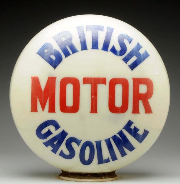 BRITISH MOTOR GASOLINE OPB MILKGLASS GLOBE.       
