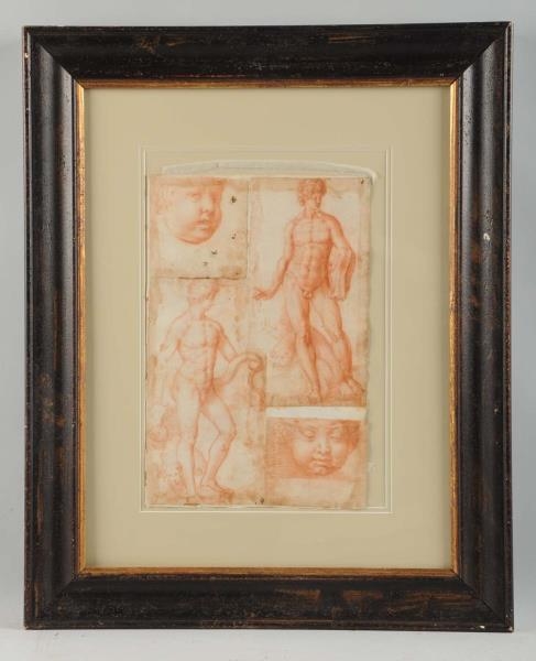 17TH CENTURY OLD MASTER DRAWING.                  