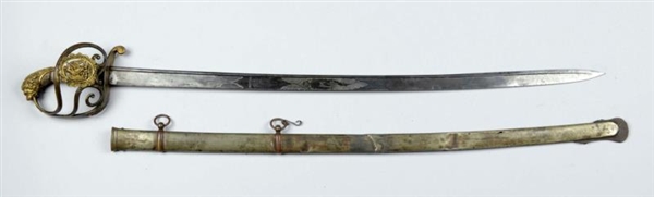 MEXICAN OFFICER’S SWORD WITH SCABBARD.            