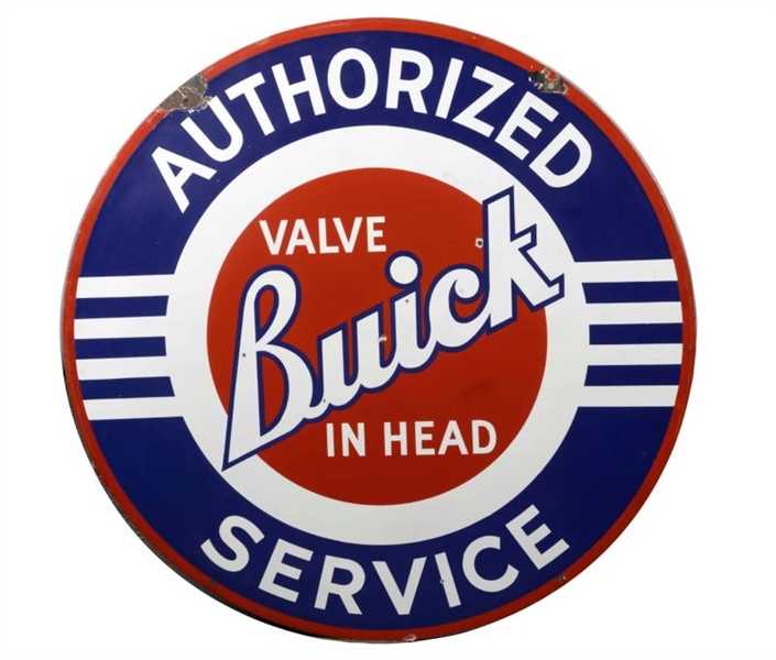 BUICK VALVE IN HEAD AUTHORIZED SERVICE SIGN.      
