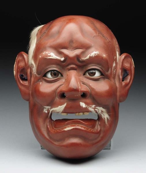 19TH CENTURY JAPANESE LACQUER MASK.               