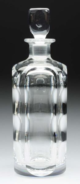 HEAVY CRYSTAL DECANTER WITH ORIGINAL STOPPER.     