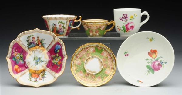LOT OF 6: CUP AND SAUCER SETS.                    