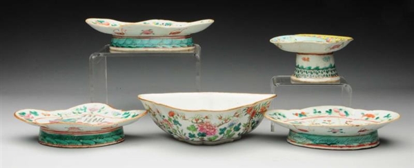 LOT OF 5: 19TH CENTURY CHINESE DISHES.            