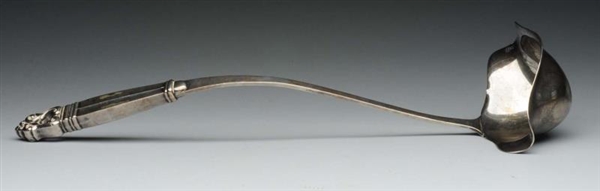 LARGE STERLING SILVER LADLE.                      