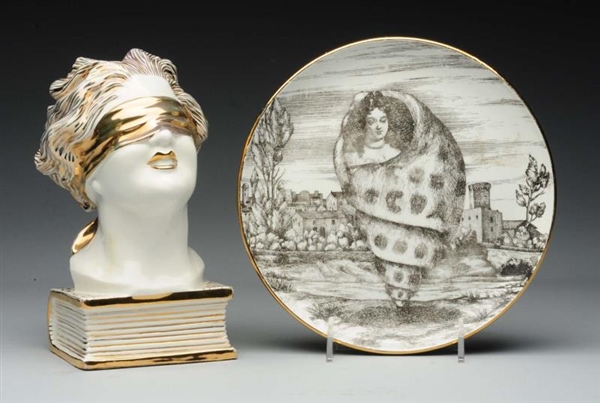 LOT OF 2: FORNASETTI-MILANO PIECES.               