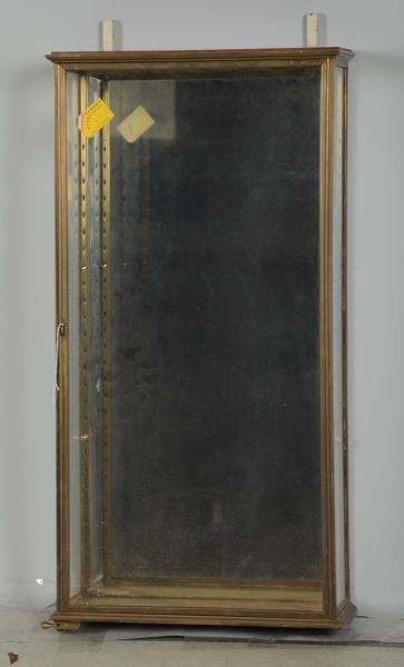FRENCH BRONZE WALL DISPLAY CABINET.               
