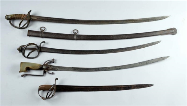LOT OF 4: GERMAN CAVALRY SABRE & OTHER SABRES.    