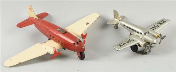 LOT OF 2: GERMAN WIND UP AIRPLANE TOYS.           