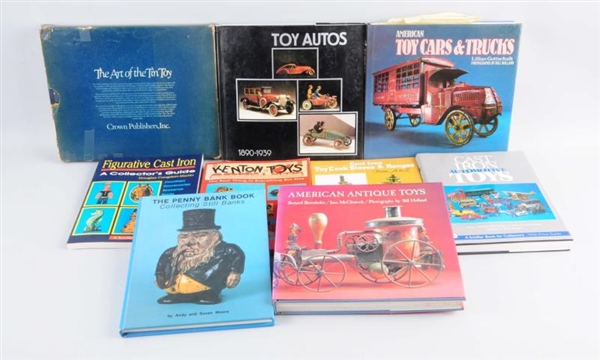 LOT OF 9:  ANTIQUE TOY COLLECTING BOOKS.          