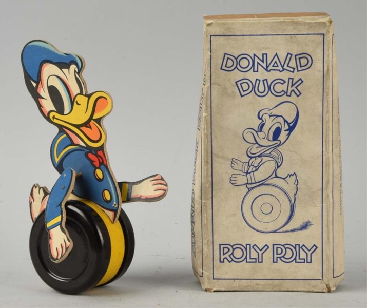 CHAD VALLEY WALT DISNEY DONALD DUCK ROLY POLY TOY.