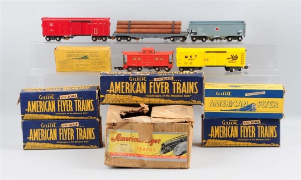 LOT OF AMERICAN FLYER TRAINS.                     