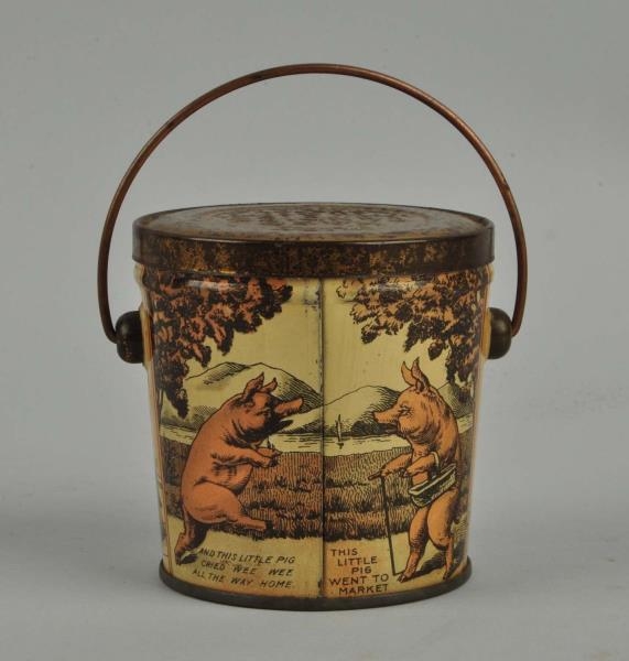 3 LITTLE PIGS CANDY TIN PAIL.                     