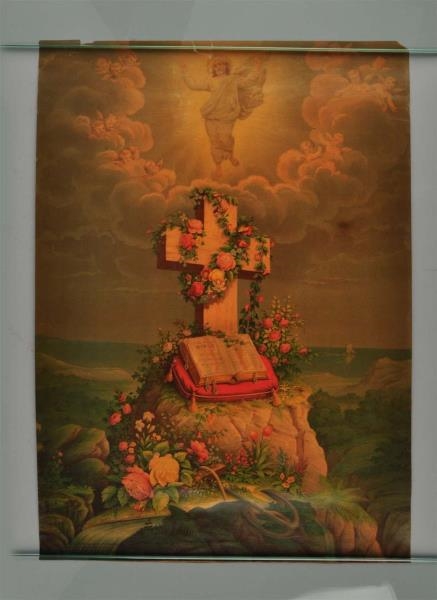 ASCENSION OF CHRIST PAPER ADVERTISING POSTER.     