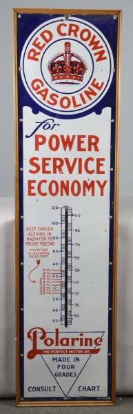 RED CROWN "FOR POWER SERVICE ECONOMY" THERMOMETER 