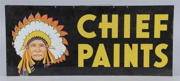 CHIEF PAINTS WITH LOGO TIN SIGN                   