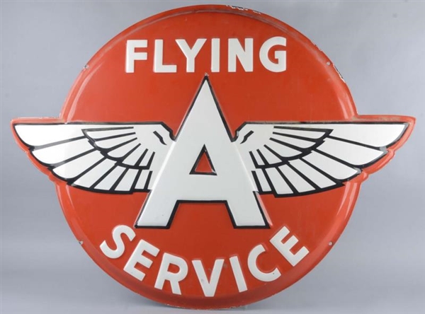 FLYING A SERVICE WITH LOGO EMBOSSED SIGN          