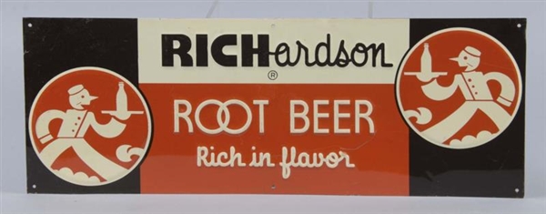 RICHARDSON ROOT BEER WITH LOGO EMBOSSED TIN SIGN  
